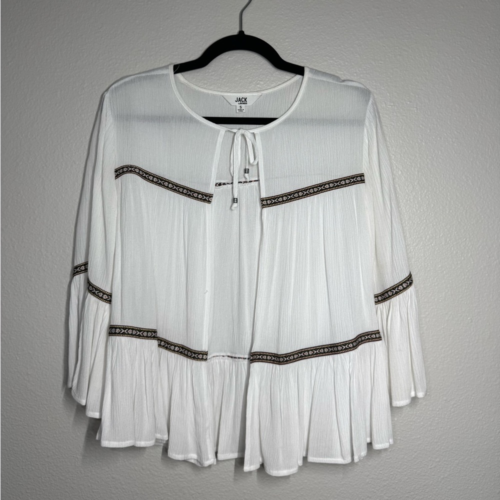 JACK by BB Dakota White Peasant Top